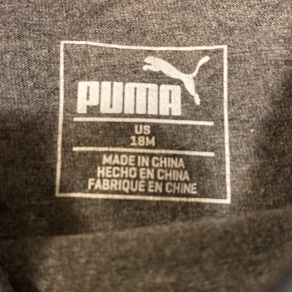 Puma Long & Short Sleeved Shirt & Pants Set Size 18 Months- Like New - Picture 5 of 6